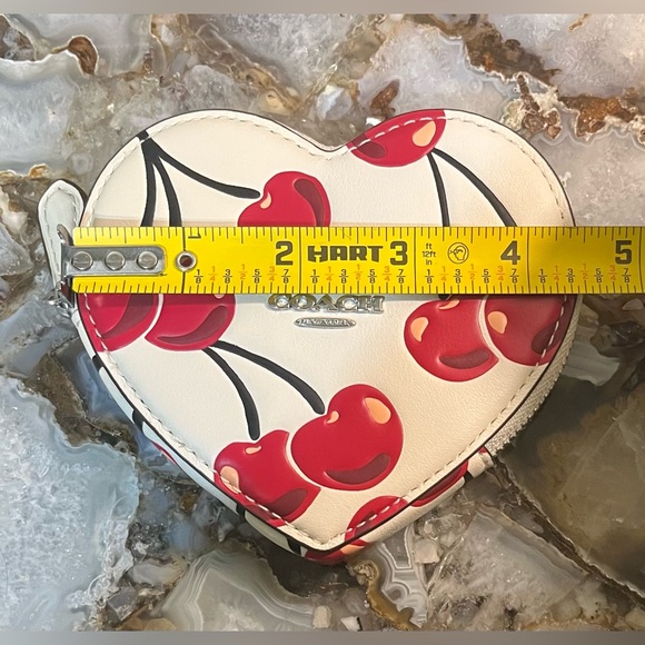 Coach White Cherry Heart Pouch! - Picture 7 of 9